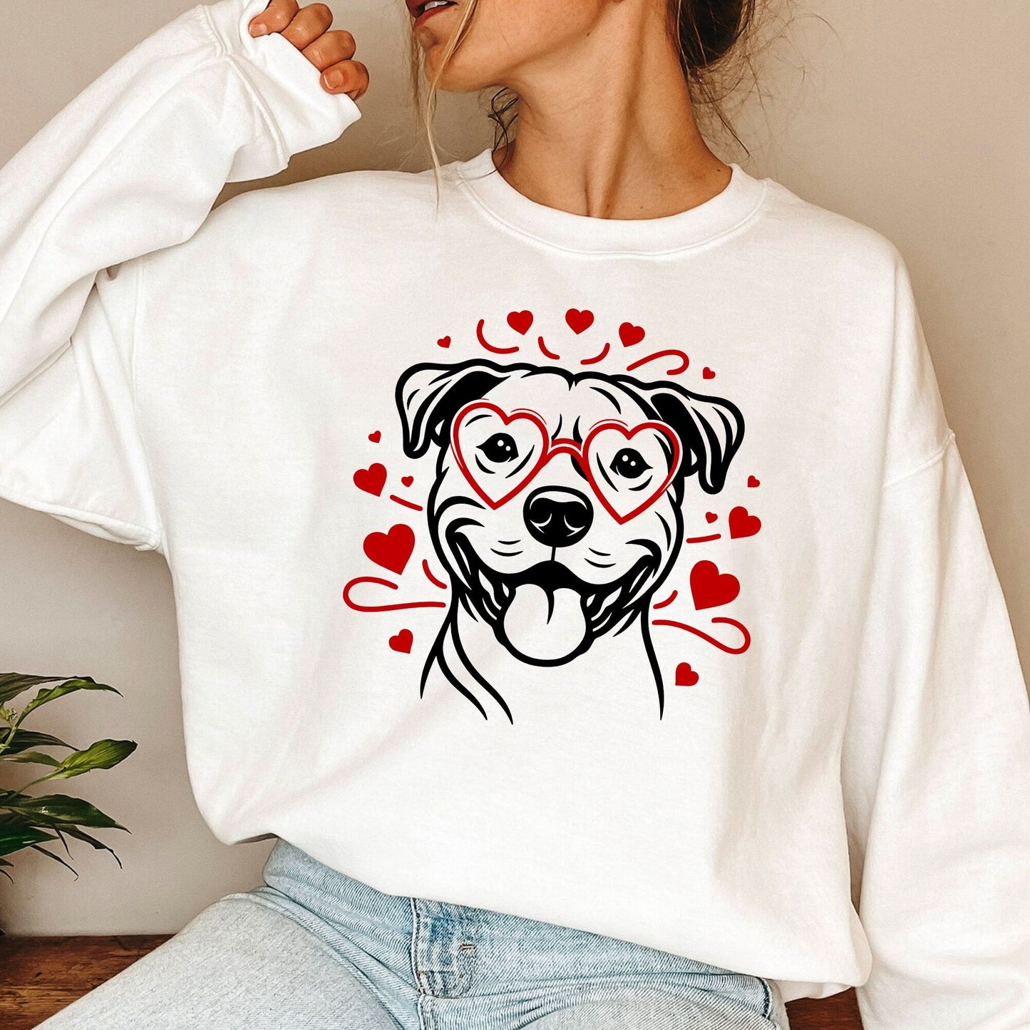 Valentines Day Pitbull Sweater